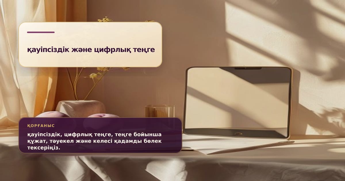 Премиальная редакционная иллюстрация к статье «Цифровой тенге: как изменятся платежи и переводы после правил 2026»