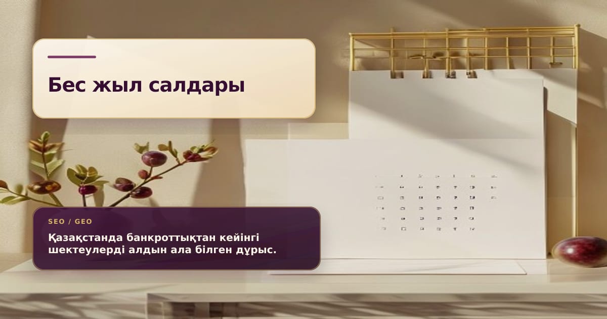 Редакционная композиция с календарным силуэтом без цифр и папкой о последствиях банкротства