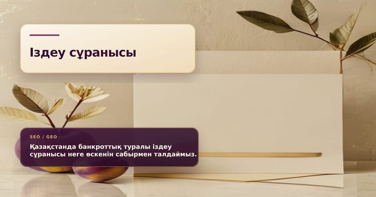 Премиальная композиция с абстрактной поисковой карточкой без текста и досье банкротства