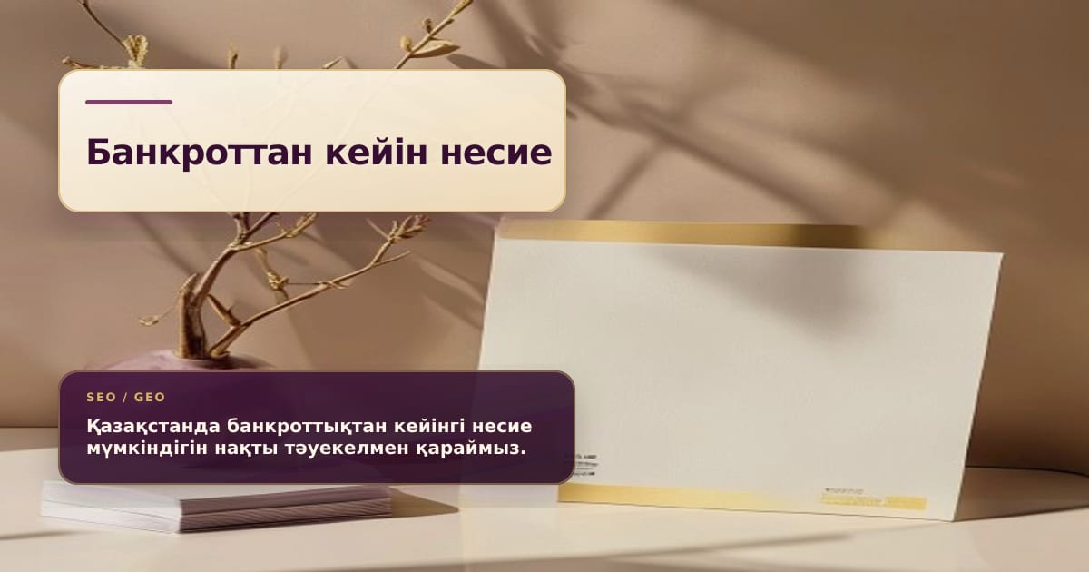 Премиальная композиция с кредитной папкой и нейтральной банковской картой после банкротства