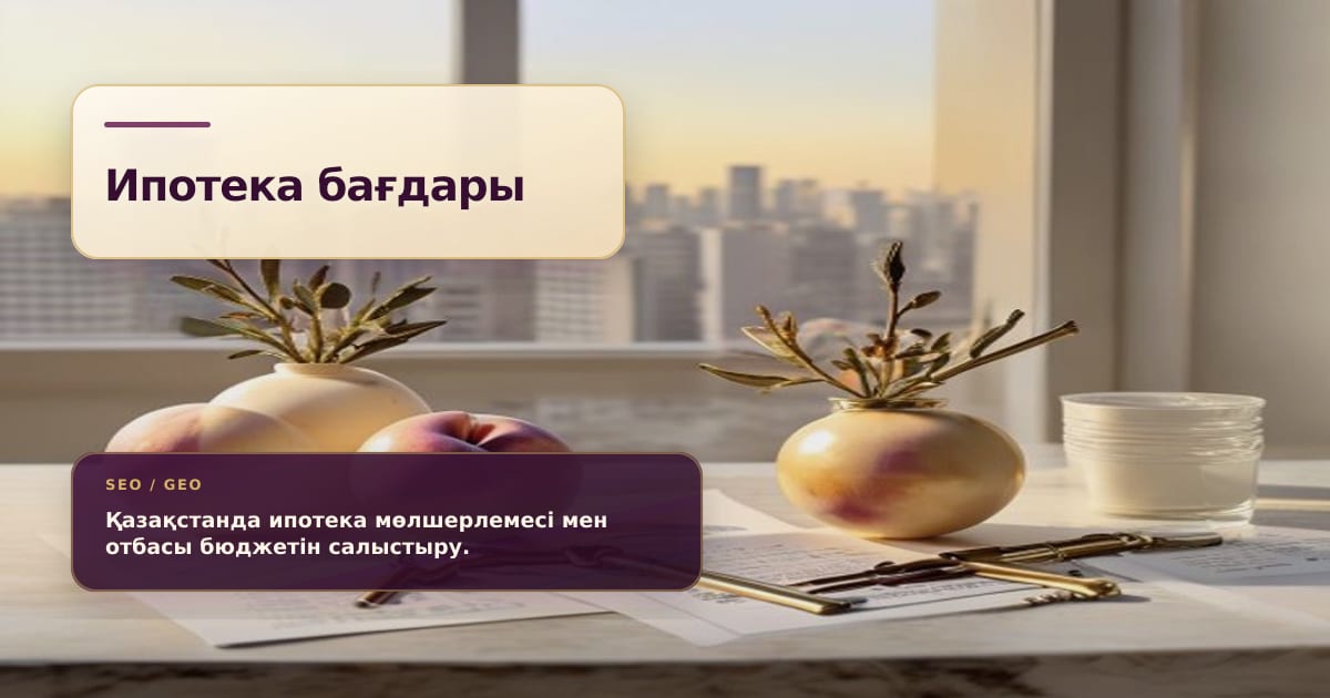 Иллюстрация о доступности ипотеки и семейном бюджете в Казахстане