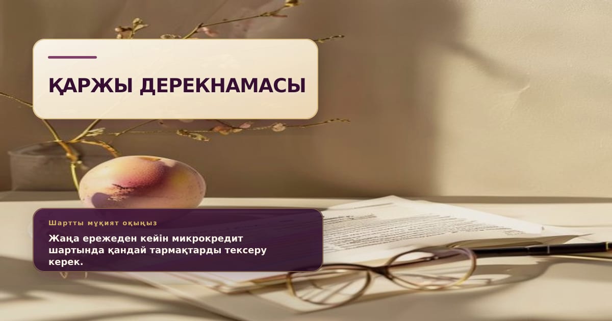 Открытый договор микрокредита с выделенными важными пунктами