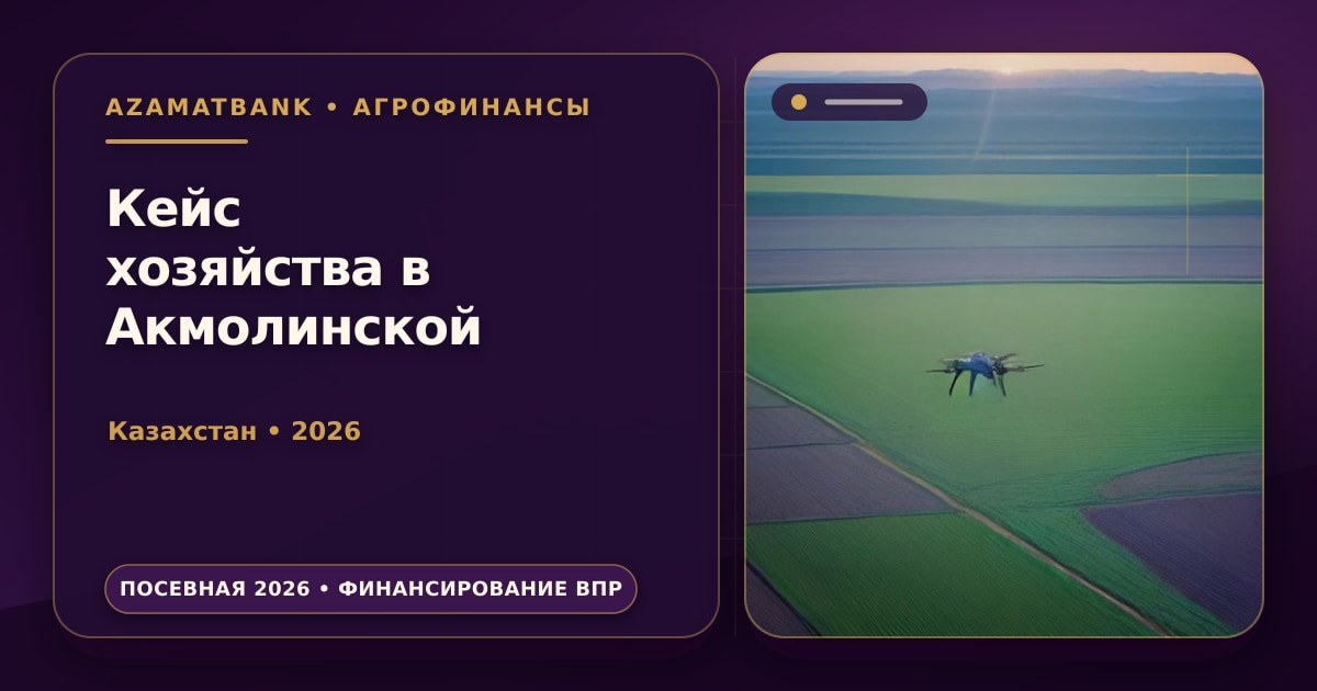 Кейс фермера Акмолинской области: кассовый разрыв 2024 и план-факт 2025