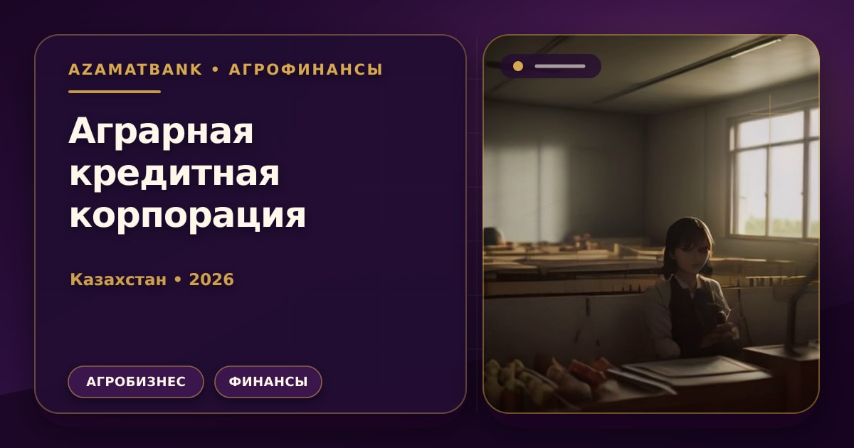 Аграрная кредитная корпорация: кредитный портфель и программы 2026