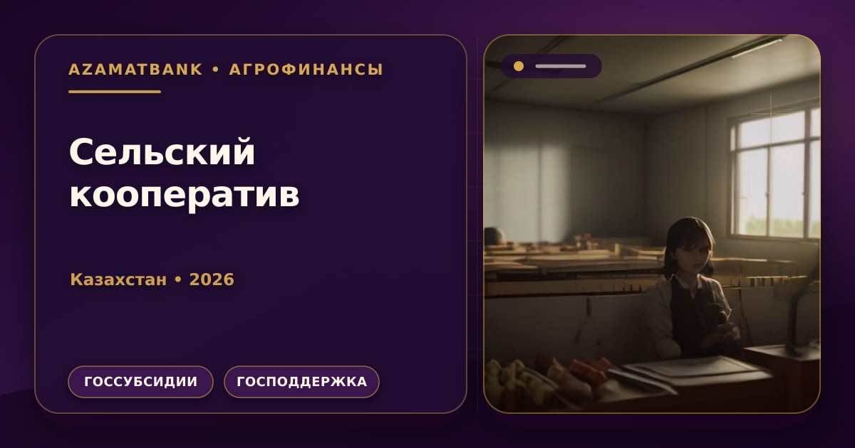 Сельский кооператив: объединение хозяйств и субсидии 2026