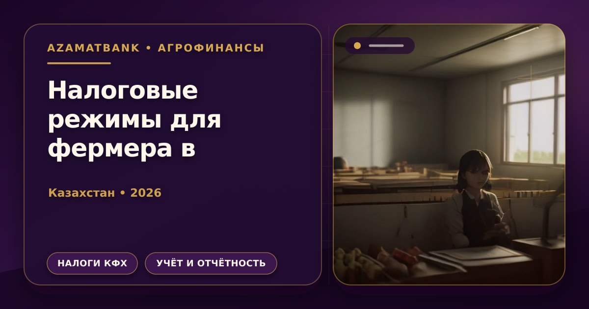 Сравнительная таблица налоговых режимов для фермера Казахстана на 2026 год