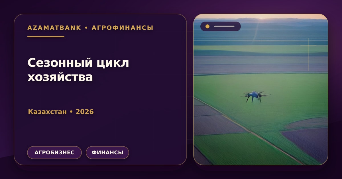 График денежного клина сезонного хозяйства: пик расходов весной и пик доходов осенью