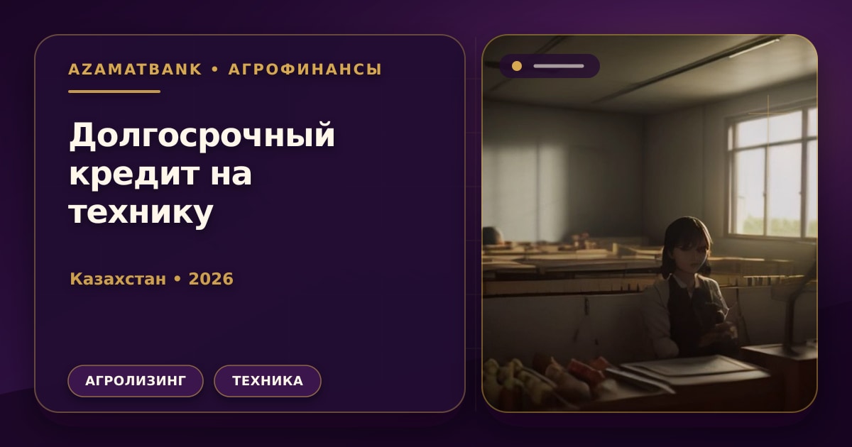 Сравнение 7-летнего и 10-летнего кредита на сельхозтехнику в Казахстане