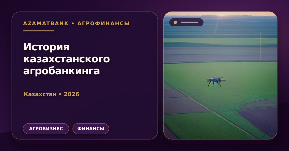 История казахстанского агробанкинга