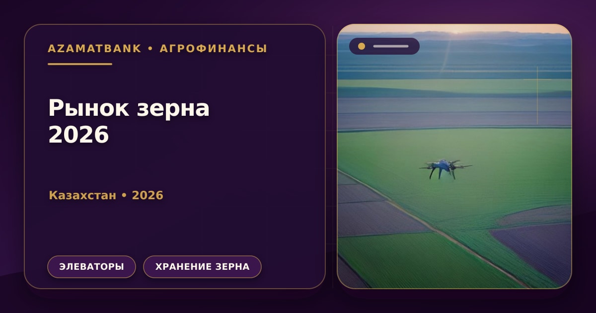 Рынок зерна Казахстана 2026: экспортные потоки пшеницы и финансы хозяйства