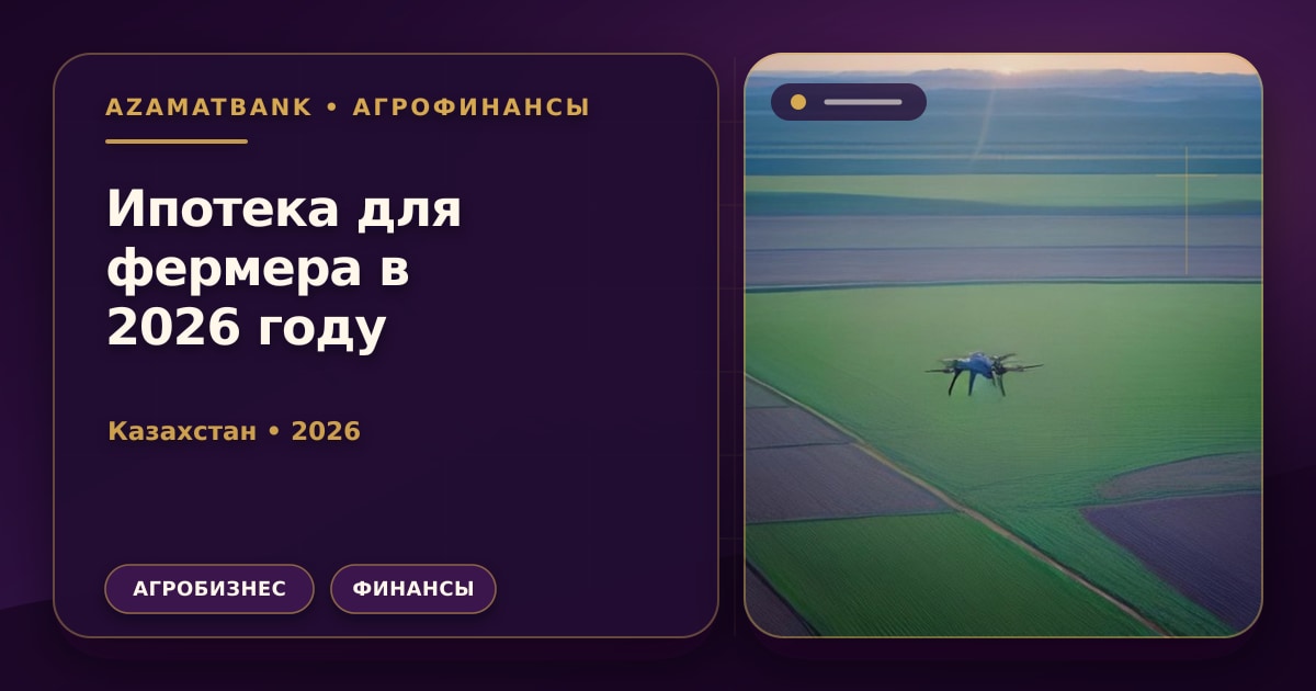 Ипотека для фермера в Казахстане 2026: программы Отбасы банка и холдинга Байтерек