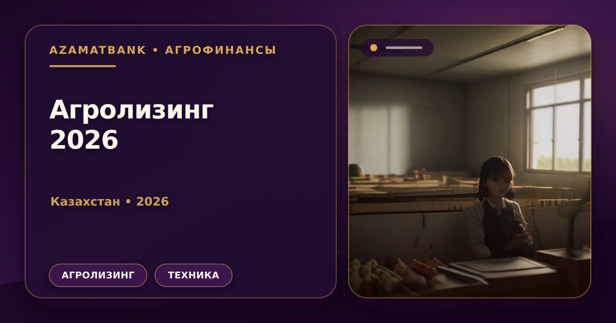 Агролизинг 2026: обновленные программы льготной техники для фермеров Казахстана